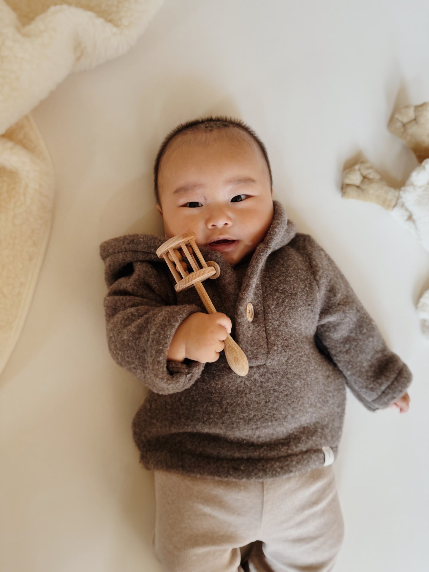 Baby Jasje Novy Wool - Donker Bruin