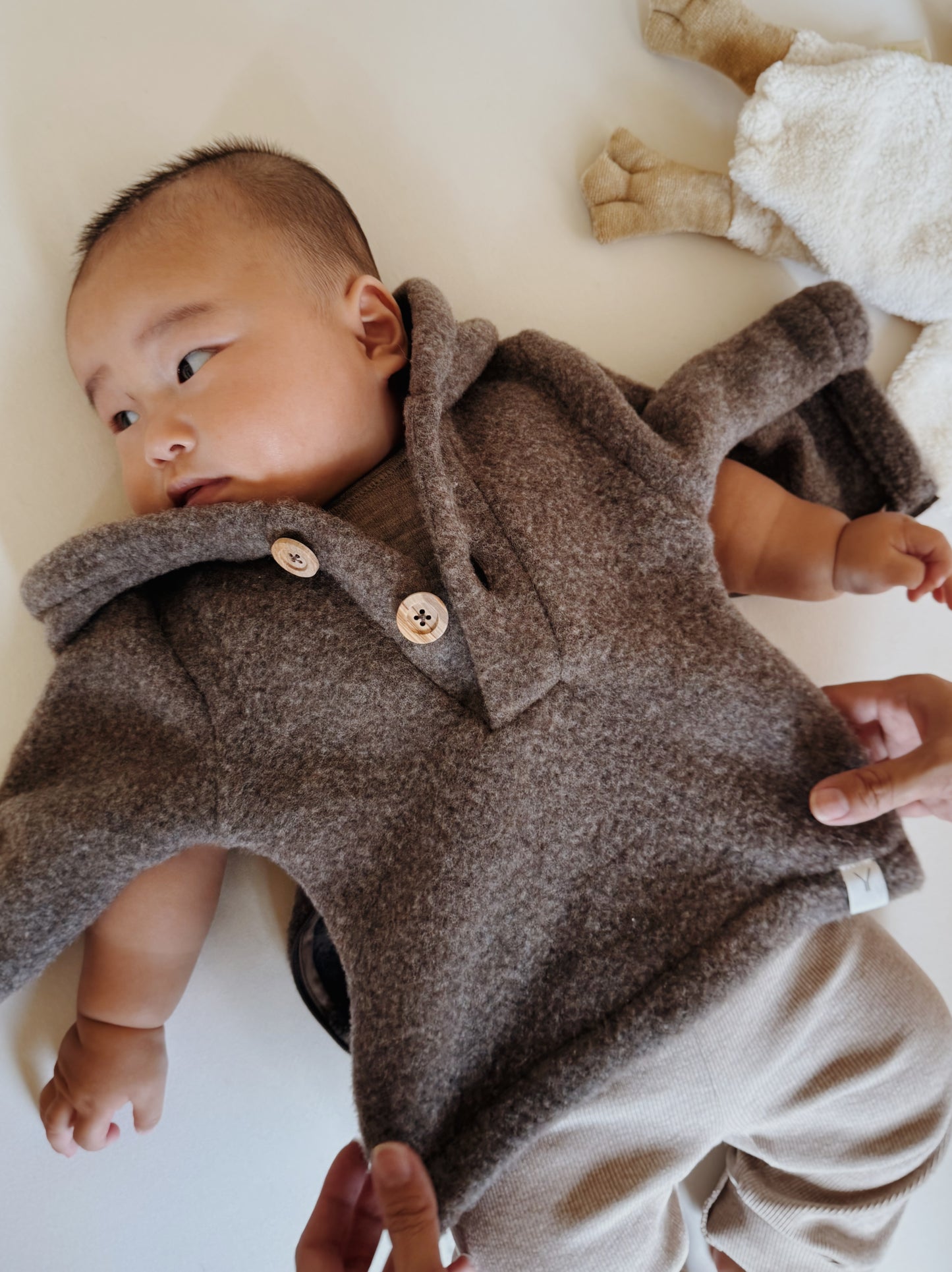 Baby Jasje Novy Wool - Donker Bruin