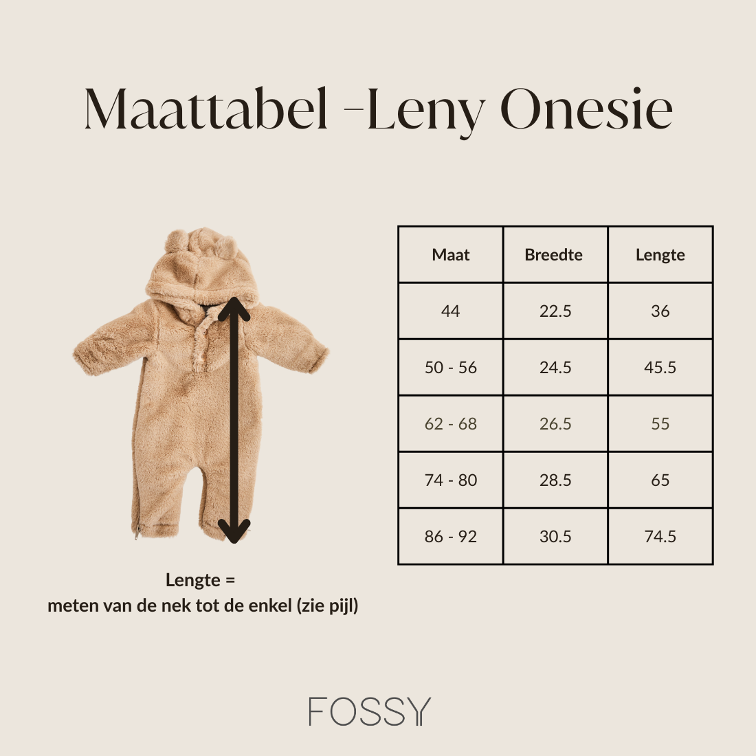 Baby Onesie Leny Fluffy - Bruin