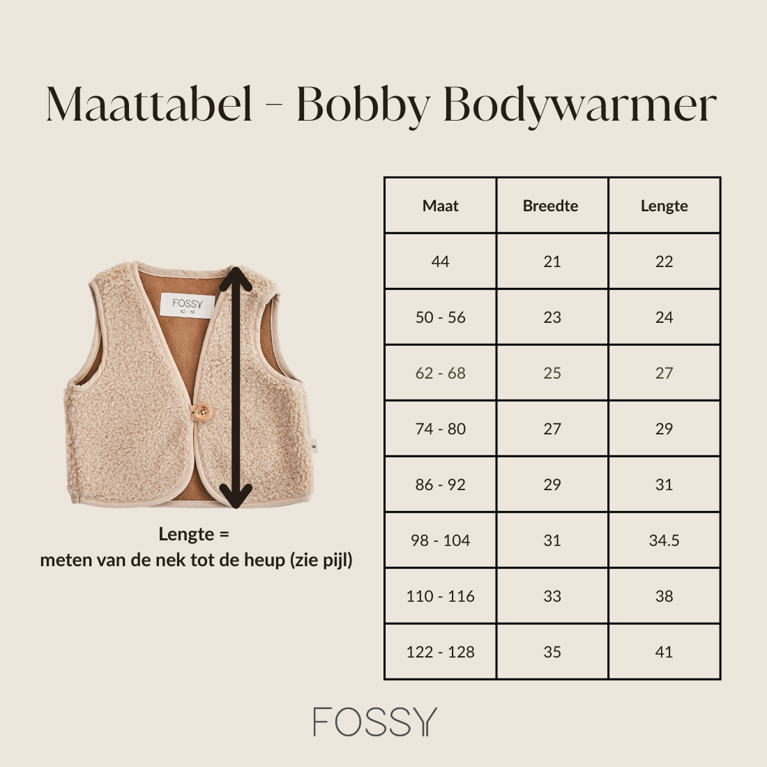 Bodywarmer Bobby Teddy - Beige