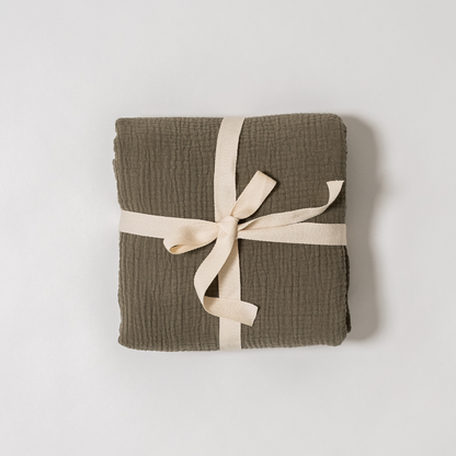 Romper & XL hydrofiele doek bundel – olijf groen