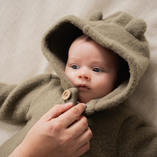 Baby Jasje Novy Wool - Olijf Groen