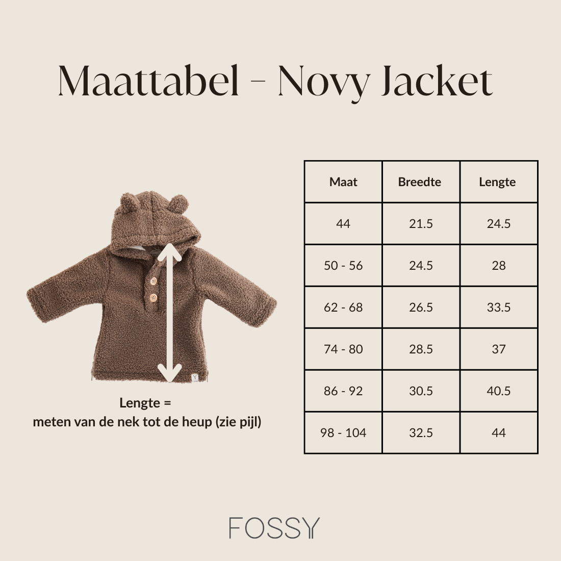 Baby Jasje Novy Teddy - Donker Bruin