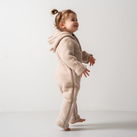 Baby Onesie Leny Wool - Beige