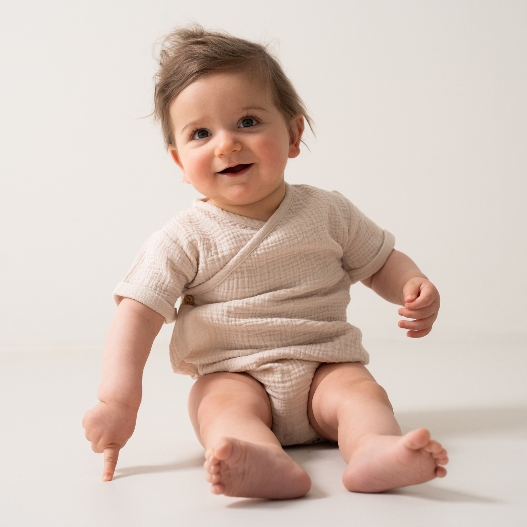 Baby (Meegroei) Romperpakje Bio Katoen - Beige