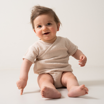Baby (Meegroei) Romperpakje Bio Katoen - Beige