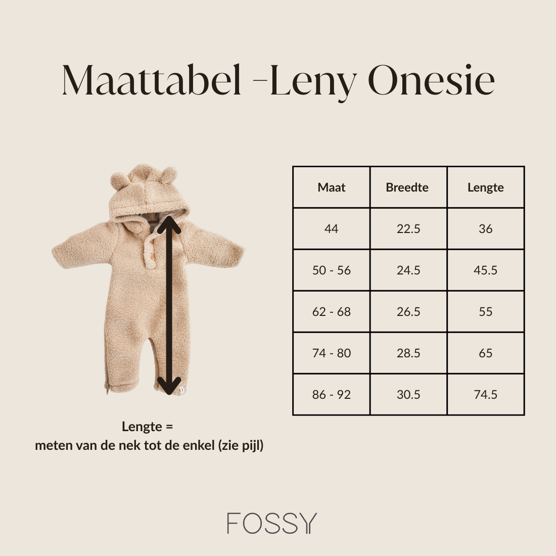 Baby Onesie Leny Teddy - Beige
