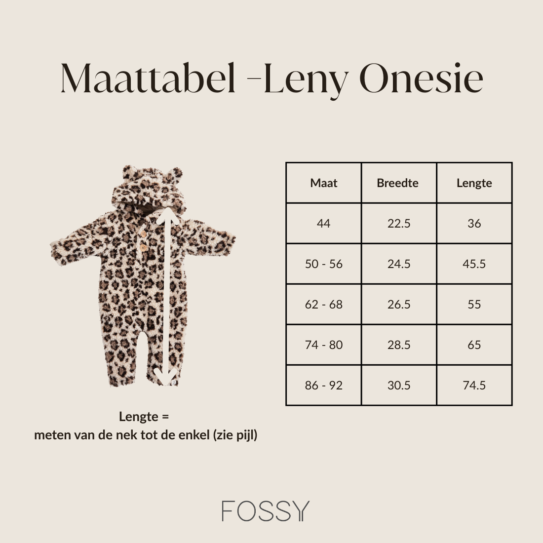 Baby Onesie Leny Teddy - Panter