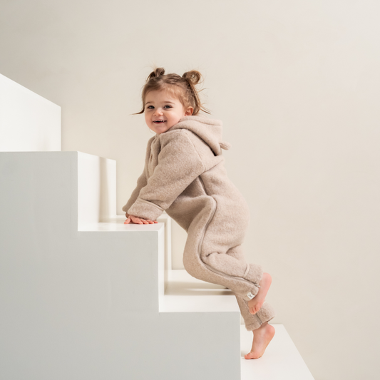 Baby Onesie Leny Wool - Beige