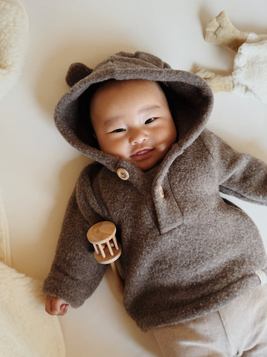 Baby Jasje Novy Wool - Donker Bruin