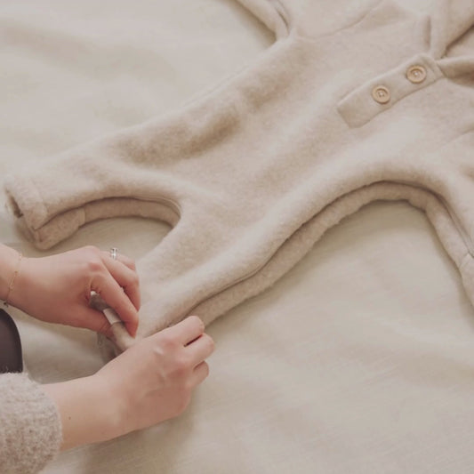 Baby Onesie Leny Wool - Beige