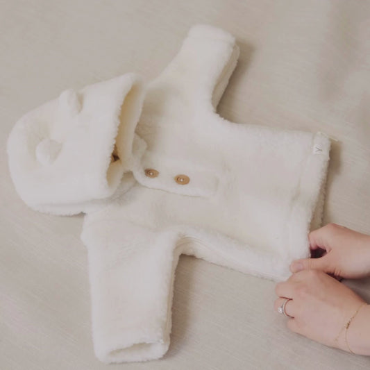 Baby Najaarsjas Novy Merino Wool - Cotton - Off-white
